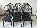 6x Windsor Chair hoge rug, Huis en Inrichting, Stoelen, Ophalen of Verzenden, Zo goed als nieuw, Zwart, Vijf, Zes of meer stoelen