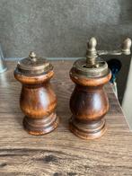 Houten Pepermolen en Zoutset, Huis en Inrichting, Ophalen of Verzenden, Gebruikt