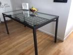 Mooi Glas Eettafel 146x78x75, Ophalen, Gebruikt, 50 tot 100 cm, Glas