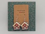 Kerst Oorbellen - Peperkoekhuis, Hypoallergeen Zilver, Ophalen of Verzenden, Nieuw, Zilver, Zilver