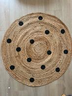 Rond kleed jute met zwarte grote stippen, Ophalen, 50 tot 100 cm, Rond, 50 tot 100 cm