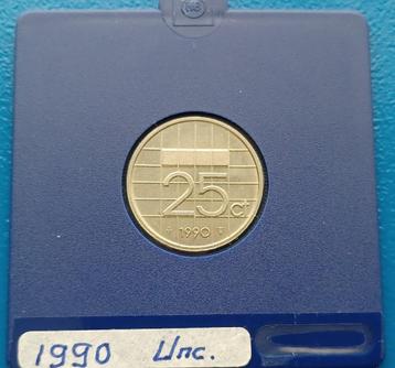 25 cent 1990 Beatrix - UNC  beschikbaar voor biedingen