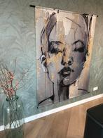 Groot wandkleed kakemono taeko/ vrouw omringt met goud, Ophalen