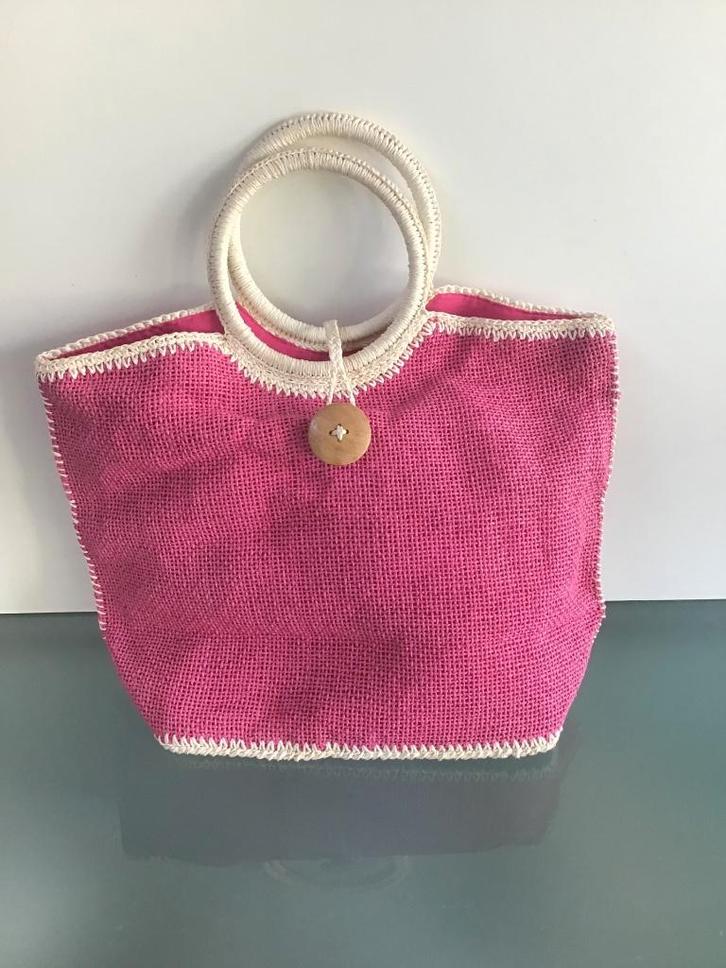 GRATIS VERZENDEN | NIEUWE roze beachtas, Sieraden, Tassen en Uiterlijk, Tassen | Damestassen, Nieuw, Overige typen, Roze, Verzenden