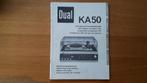 Manual DUAL KA50, Audio, Tv en Foto, Platenspelers, Dual, Ophalen of Verzenden