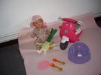 baby born met skooter en acc, Kinderen en Baby's, Speelgoed | Poppen, Ophalen of Verzenden, Zo goed als nieuw, Babypop