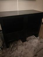 2 zwarte kastjes – strak, modern & met lade, Ophalen, Zo goed als nieuw, 25 tot 50 cm, Minder dan 50 cm