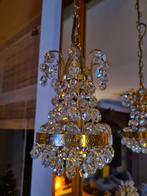 Vintage zweedse kristal hang lampjes, messing kristal lampje, Ophalen of Verzenden, Zo goed als nieuw