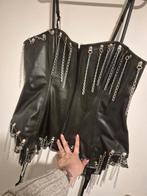 Corset - black with chains and lace, Spazm, Ophalen of Verzenden, Zwart, Body of Korset