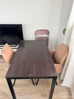 Tafel + stoelen, Huis en Inrichting, Tafels | Eettafels, Ophalen, Zo goed als nieuw, Rechthoekig, 50 tot 100 cm