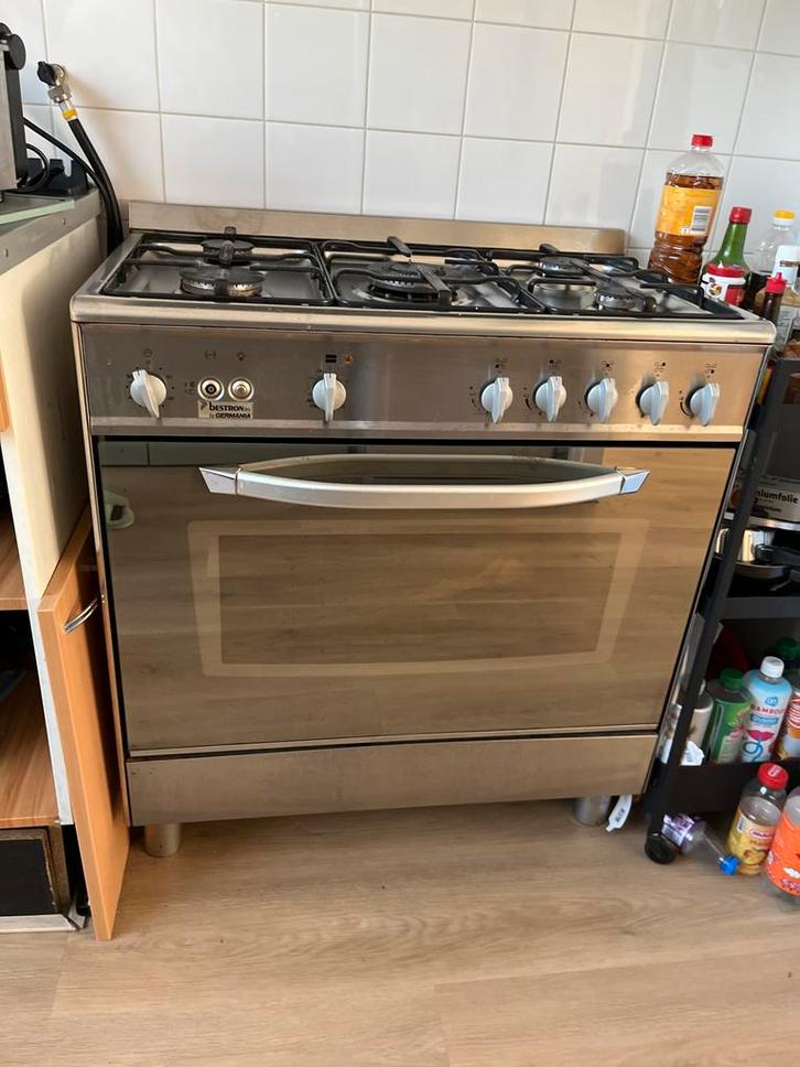 Groot gasfornuis met oven 90cm 8 oktober ophalen, Witgoed en Apparatuur, Ovens, Gebruikt, Vrijstaand, Oven, 60 cm of meer, Hete lucht