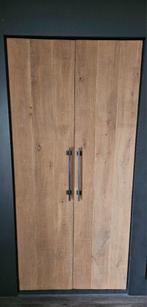 Eiken houten kastdeuren (handgemaakt), Minder dan 80 cm, Overige typen, Minder dan 200 cm, Zo goed als nieuw