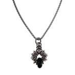 55cm x 2mm Jasseron-Ketting + 32mm Zwarte Agaatsteen Hanger, Overige materialen, Birgitta-Gracht 33, 6465 EL Kerkrade, Nederland