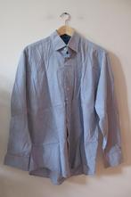blauw-wit geruit herenoverhemd L, Kleding | Heren, Halswijdte 41/42 (L), John Cabot, Gedragen, Verzenden