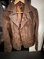Dames lederen jas miss Etam maat L bruin, Kleding | Dames, Jassen | Zomer, Ophalen, Zo goed als nieuw, Maat 38/40 (M), Bruin