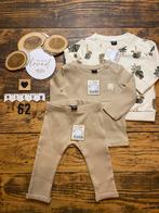 Baby unisex wibra beige setje + trui crème groen maat 62, Ophalen of Verzenden, Nieuw, Jongetje of Meisje, Setje