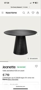 Cave Home Jeanette Ronde Eettafel - Echt Hout, Huis en Inrichting, Tafels | Eettafels, Gebruikt, 100 tot 150 cm, Rond, Ophalen of Verzenden