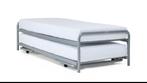 Logeerbed onderschuif bed eenpersoonsbed lattenbodem ZGAN, Ophalen, Overige materialen, Eenpersoons, Beige