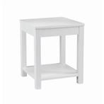 Nieuw Wit houten bijzettafeltje, 45 tot 60 cm, Minder dan 55 cm, Vierkant, Nieuw