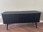 fonQ Splinted Dressoir - Zwart Eiken, Ophalen, Eikenhout, 150 tot 200 cm, 25 tot 50 cm