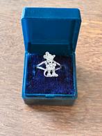 Zilveren Mickey Mouse Ring - Maat 17,5 (Vintage retro), Gebruikt, Ophalen of Verzenden, 17 tot 18, Dame of Heer