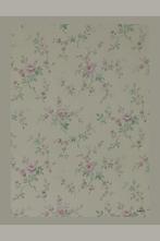 4751 Roze oud bloemetjesbehang vintage romantisch swiet 80s, Verzenden, Roze