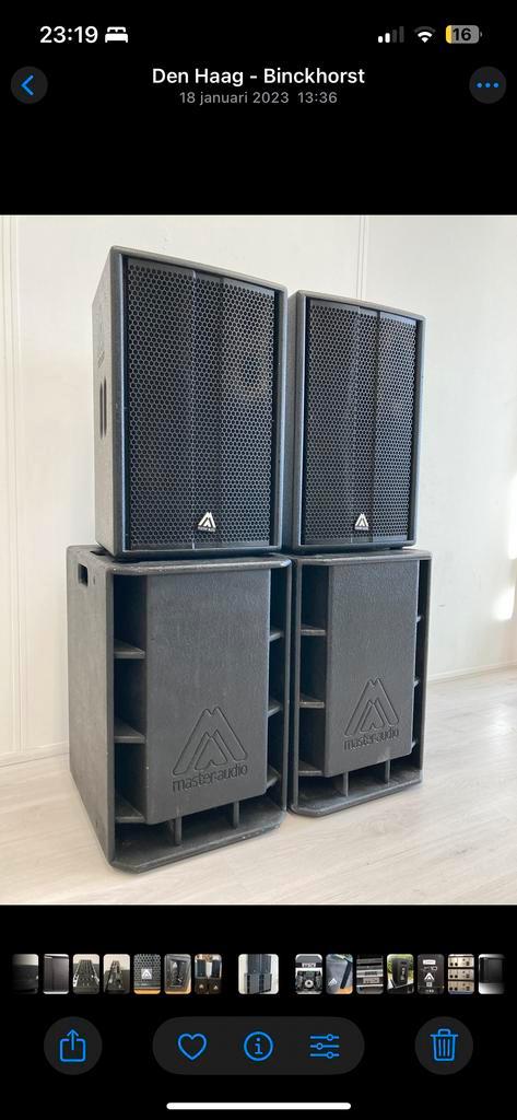 Complete Geluidsset voor Carnaval, Horeca, Bands, Muziek en Instrumenten, Versterkers | Keyboard, Monitor en PA, Gebruikt, P.A.