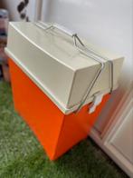 Retro oranje koelbox & eventueel oranje campingservies, Ophalen of Verzenden, Huis en Inrichting
