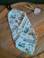 Nieuw handgemaakt • Speendoek 'Treintjes - hydrofiel, Overige typen, Nieuw, Ophalen of Verzenden, Saluty's kinder- en kraamcadeaus
