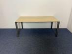 2 x Bureau Gispen, Eiken blad, antraciet onderstel, 180 x 90