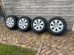 Originele Audi a6 c7 velgen met winterbanden 225/60/R16, Gebruikt, 16 inch, Banden en Velgen, Personenwagen