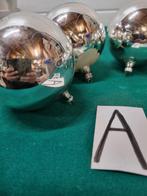 kerstballen retro groot glas zilver 2 stuks, [no510a], Diversen, Ophalen of Verzenden