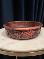 Vintage handgesneden Afrikaans houten schaaltje – Ø19 cm, Huis en Inrichting, Woonaccessoires | Schalen en Manden, Gebruikt, Schaal