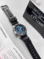 CITIZEN Promaster NY0040-17LE + zwart bandje + garantie bon, Gebruikt, Ophalen of Verzenden, Waterdicht, Zilver