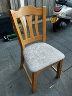 massief eikenhouten klassieke eetkamerstoelen 6 stuks, Huis en Inrichting, Ophalen, Bruin, Zo goed als nieuw, Hout