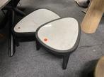 Salontafel Set organisch japandi Wit Marmer Zwart Mango Hout, Ophalen, 50 tot 100 cm, Nieuw, 50 tot 100 cm