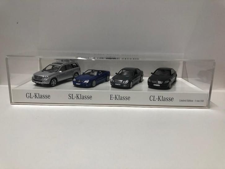 Mercedes 2006 set: E sedan, CL, SL, GL, Hobby en Vrije tijd, Modelauto's | 1:43, Zo goed als nieuw, Auto, Overige merken, Ophalen of Verzenden