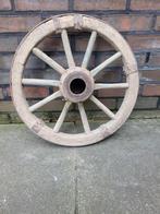 Brocante wagenwiel 50cm diameter, Tuin en Terras, Gebruikt, Ophalen of Verzenden