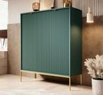 Dressoir kast Meubella Navil groen, Huis en Inrichting, Kasten | Dressoirs, Ophalen, Met deur(en), 100 tot 150 cm, Industrieel hotel chique