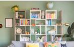 Boekenkast WOOM Design wit en grijs, Ophalen, Met plank(en), 150 tot 200 cm, Zo goed als nieuw