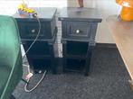 Set nachtkastjes zwart mangohout 80cm hoog nu 2 voor 69, Ophalen, Minder dan 45 cm, Nieuw, 70 cm of meer