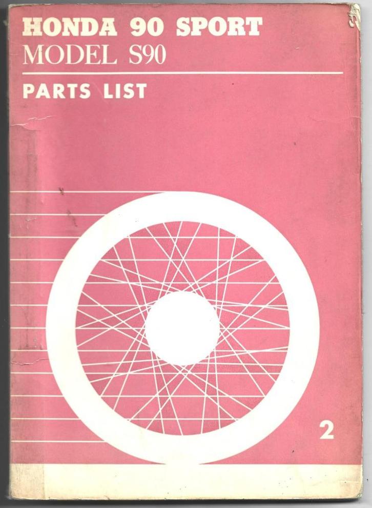 Honda S90 Sport Parts List onderdelenboek, Motoren, Handleidingen en Instructieboekjes, Honda, Ophalen of Verzenden