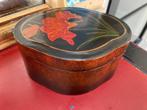 Antiek lakdoosje Japans Chinees bewerkt sieradendoosje doos, Antiek en Kunst, Curiosa en Brocante, Ophalen of Verzenden