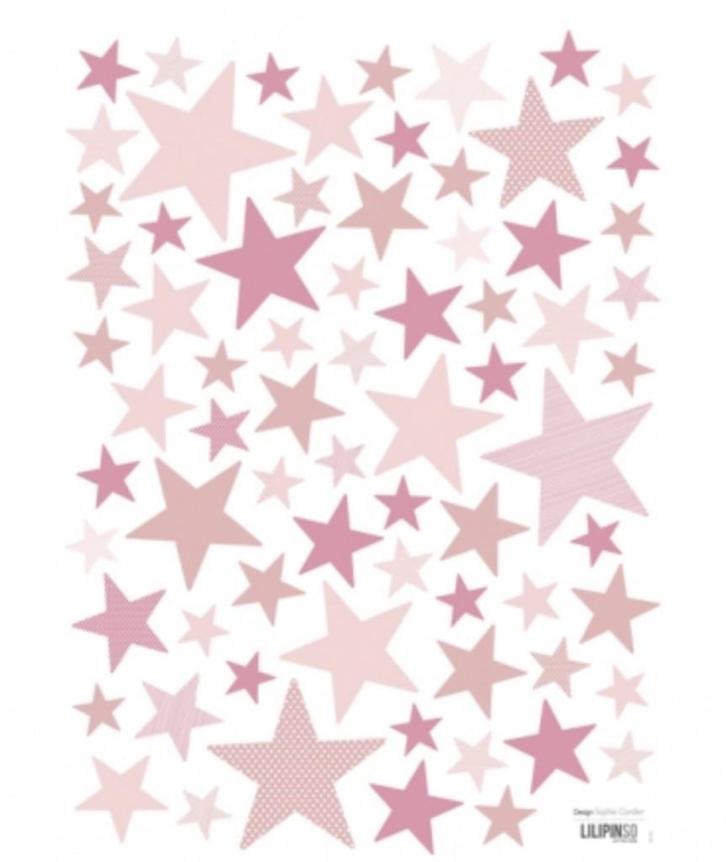 Muursticker Decoratiesticker Sterren Roze Lilipinso, Kinderen en Baby's, Kinderkamer | Inrichting en Decoratie, Nieuw, Wanddecoratie