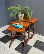 60 jaren setje Teak Nesting tafels Gplan van Victor Wilkins, 55 tot 75 cm, Gebruikt, Rechthoekig, Vintage