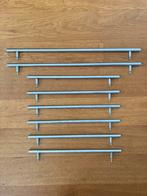 Acht Ikea keuken handgrepen rvs 6x 44 cm, 2x 64 cm, Huis en Inrichting, Ophalen, Gebruikt, Overige kleuren, 50 tot 100 cm