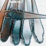 Barokke Sola bestek relief platte bewerkte handvatten 18/10, Ophalen of Verzenden