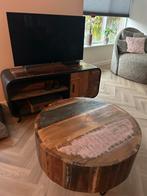 Daan Hout Salontafel & TV Meubel - Zo Goed Als Nieuw!, Huis en Inrichting, Complete inboedels, Ophalen