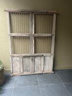 Indiase oud vergrijsd paneel luik poort tralies India deur, Nieuw, Ophalen of Verzenden, https://verburgtvintage.nl/#contact, Schipluidenlaan 20 5035KJ Tilburg