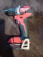 Milwaukee M18 CBLDD Schroefmachine + Accu & Lader, Ophalen, Gebruikt, Boor- en Schroefmachine
